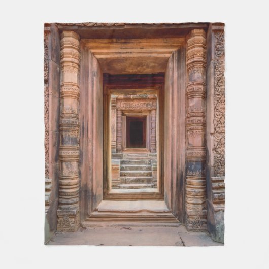 Ingang Angkor Wat, Cambodja Fleece Deken (Voorkant)