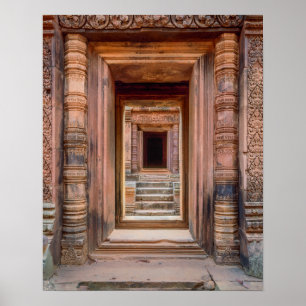 Ingang Angkor Wat, Cambodja Poster