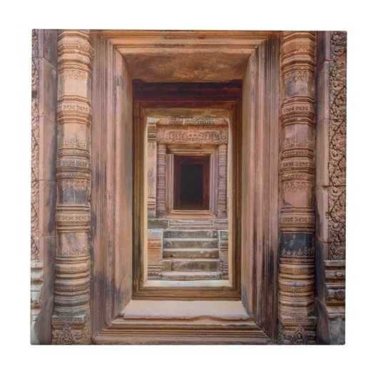 Ingang Angkor Wat, Cambodja Tegeltje (Voorkant)