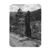 Ingang Bighorn National Forest 1959 teken Magneet (Verticaal)