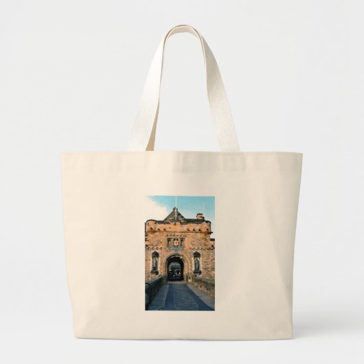 Ingang bij het kasteel van Edinburgh Grote Tote Bag (Voorkant)