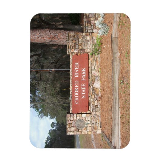 Ingang bord van Crooked River Georgia State Park Magneet (Verticaal)