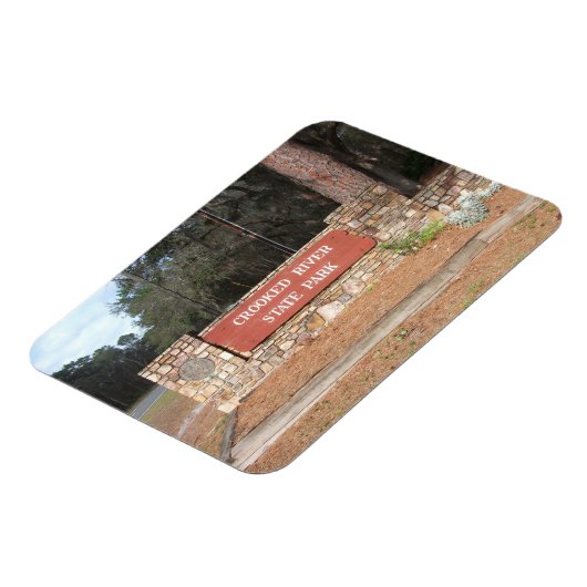 Ingang bord van Crooked River Georgia State Park Magneet (Linkerzijde)