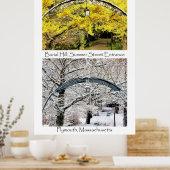 Ingang Burial Hill Plymouth MA collage Poster (Keuken)