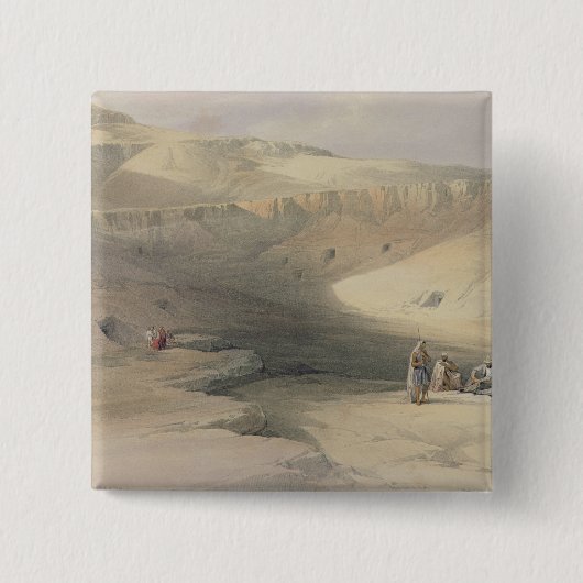 Ingang in de vallei van de Koningen Vierkante Button 5,1 Cm (Voorkant)