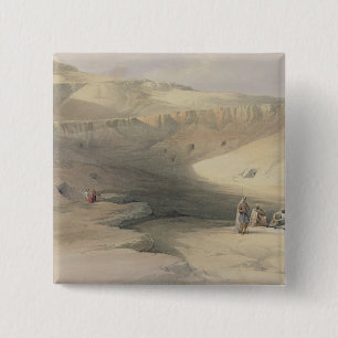 Ingang in de vallei van de Koningen Vierkante Button 5,1 Cm