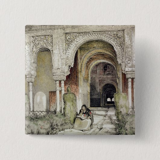 Ingang in de zaal van de twee zussen (Sala de l Vierkante Button 5,1 Cm (Voorkant)