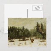 Ingang in het bos in de winter briefkaart (Voorkant / Achterkant)