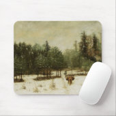 Ingang in het bos in de winter muismat (Met muis)