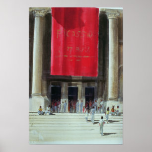 Ingang in het Metropolitan Museum New York Poster