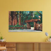Ingang naar Big Trees Park, Santa Cruz County Canvas Afdruk (Insitu (Woonkamer))
