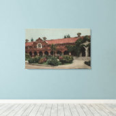 Ingang naar de Smiley Public Library Canvas Afdruk (Insitu (Houten vloer))