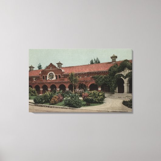 Ingang naar de Smiley Public Library Canvas Afdruk (Voorkant)