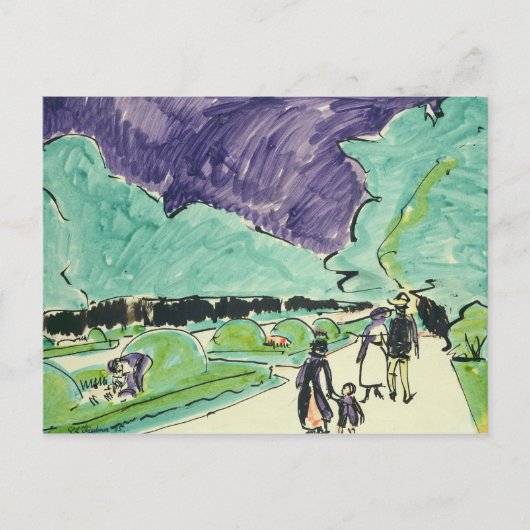 Ingang naar een grote tuin in Dresden, 1905 Briefkaart (Voorkant)