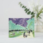 Ingang naar een grote tuin in Dresden, 1905 Briefkaart (Staand voorkant)