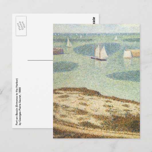 Ingang naar Harbour door Georges Seurat,  kunst Briefkaart (Voorkant / Achterkant)
