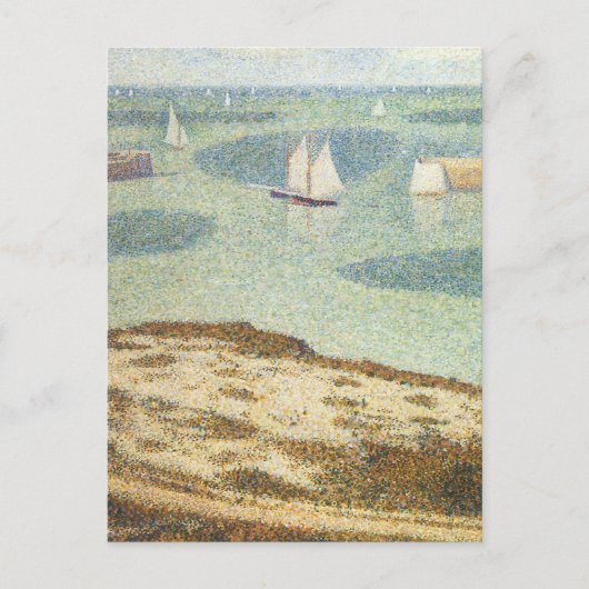 Ingang naar Harbour door Georges Seurat, kunst Briefkaart (Voorkant)