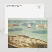 Ingang naar Harbour door Georges Seurat,  kunst Briefkaart (Voorkant / Achterkant)