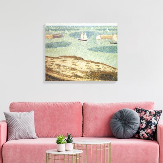 Ingang naar Harbour door Georges Seurat,  kunst Canvas Afdruk (Insitu (Woonkamer))