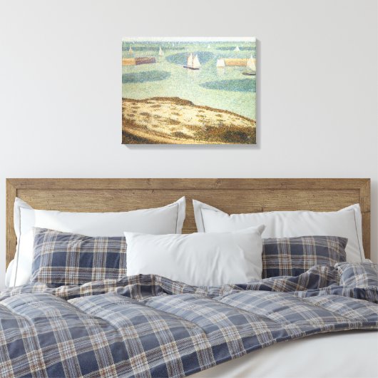 Ingang naar Harbour door Georges Seurat,  kunst Canvas Afdruk (Insitu (Slaapkamer))