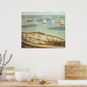 Ingang naar Harbour door Georges Seurat,  kunst Poster (Keuken)