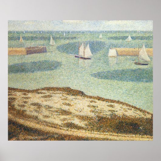 Ingang naar Harbour door Georges Seurat,  kunst Poster (Voorkant)