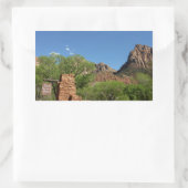 Ingang naar het Nationaal Park Zion in Utah Rechthoekige Sticker (Tas)