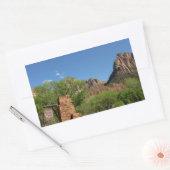 Ingang naar het Nationaal Park Zion in Utah Rechthoekige Sticker (Envelop)