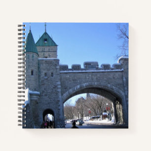 Ingang naar Old Quebec City, Quebec, Canada Notitieboek