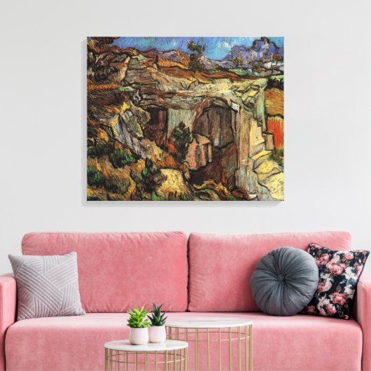 Ingang naar Quarry, Saint-Remy door Vincent van Go Canvas Afdruk (Insitu (Woonkamer))