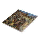 Ingang naar Quarry, Saint-Remy door Vincent van Go Tegeltje (Zijkant)