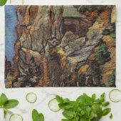 Ingang naar Quarry, Saint-Remy door Vincent van Go Theedoek (Gevouwen)