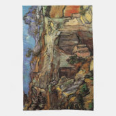 Ingang naar Quarry, Saint-Remy door Vincent van Go Theedoek (Verticaal)