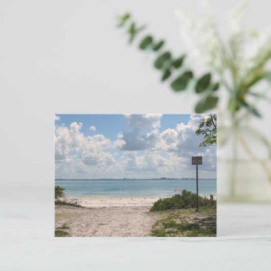 Ingang naar Sanibel Beach Briefkaart (Staand voorkant)
