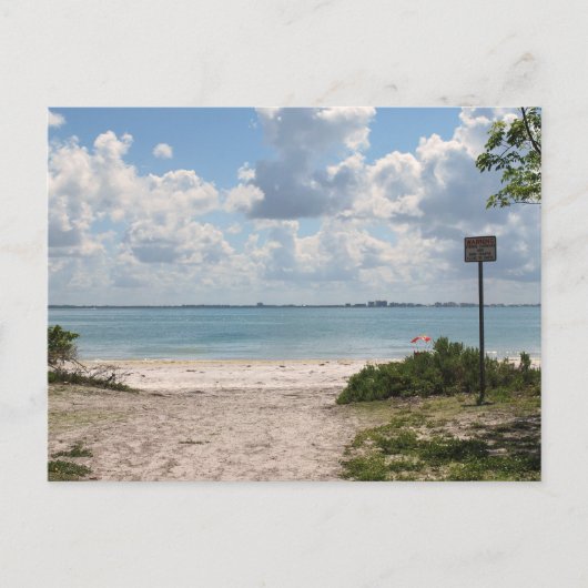 Ingang naar Sanibel Beach Briefkaart (Voorkant)