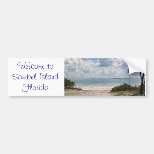 Ingang naar Sanibel Beach Bumpersticker (Voorkant)