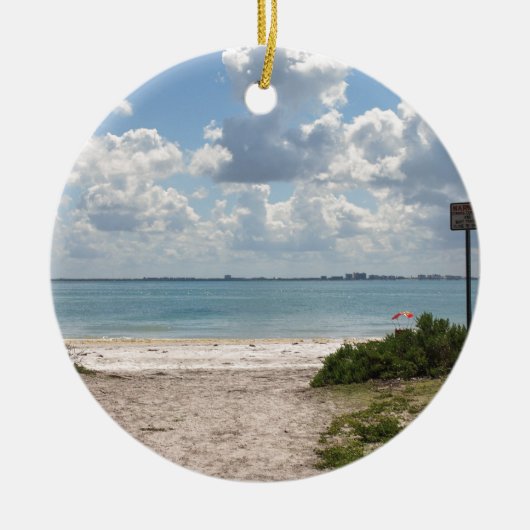 Ingang naar Sanibel Beach Keramisch Ornament (Voorkant)
