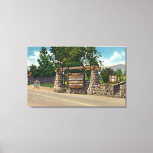 Ingang naar Whiteface Mt. Highway Canvas Afdruk