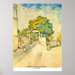 Ingang op de Moulin de la Galette door van Gogh Poster