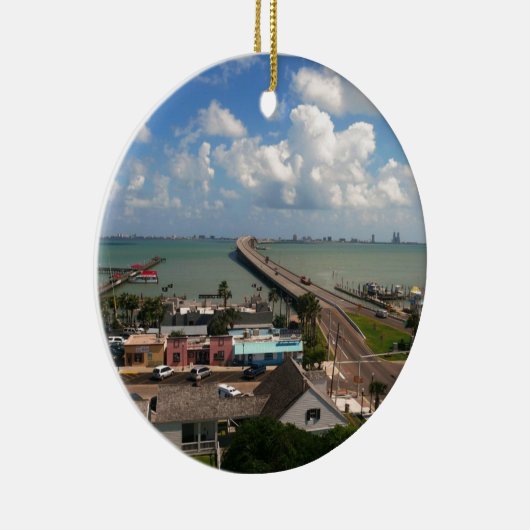 Ingang op het eiland Zuid-Padre Keramisch Ornament (Rechts)