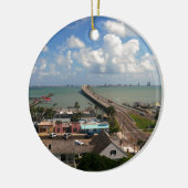 Ingang op het eiland Zuid-Padre Keramisch Ornament (Links)