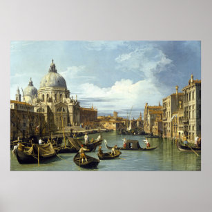 Ingang op het Grote Kanaal, Venetië door Canaletto Poster