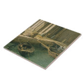 Ingang op het Grote Kanaal: Zoekend West, c.1738- Tegeltje (Zijkant)