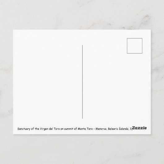 Ingang op het klooster van Monte Toro - Menorca, S Briefkaart (Achterkant)