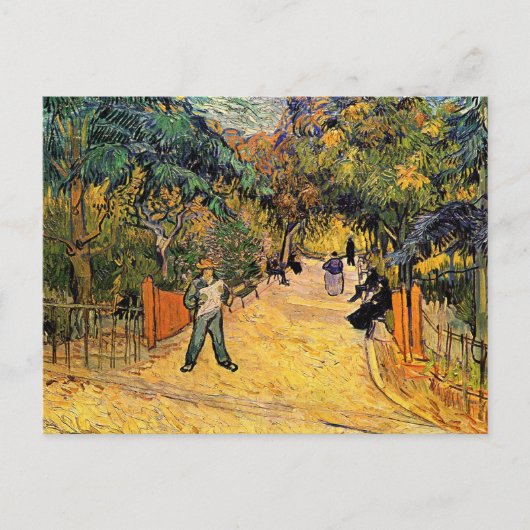 Ingang op het openbare park door Vincent van Gogh Briefkaart (Voorkant)