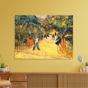 Ingang op het openbare park door Vincent van Gogh Canvas Afdruk