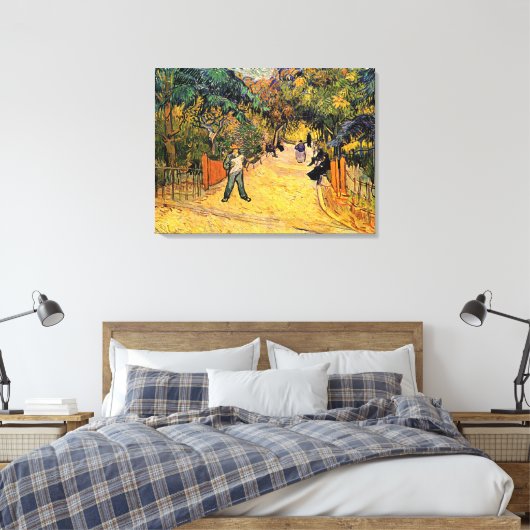Ingang op het openbare park door Vincent van Gogh Canvas Afdruk (Insitu (Slaapkamer))