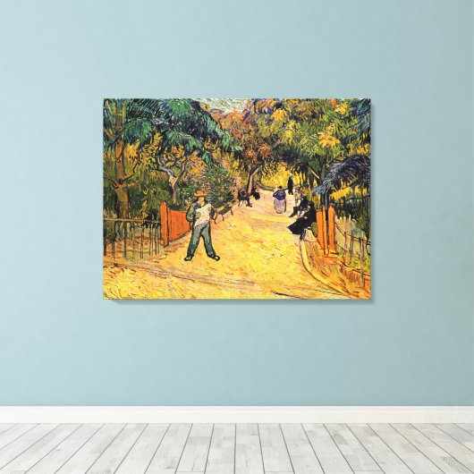 Ingang op het openbare park door Vincent van Gogh Canvas Afdruk (Insitu (Houten vloer))