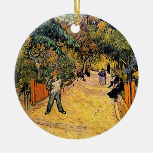 Ingang op het openbare park door Vincent van Gogh Keramisch Ornament (Voorkant)