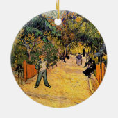 Ingang op het openbare park door Vincent van Gogh Keramisch Ornament (Achterkant)